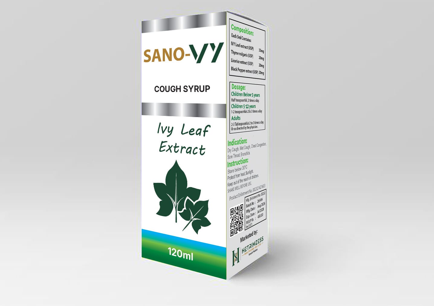 Sano-VY Cough Syrup (120 ml)